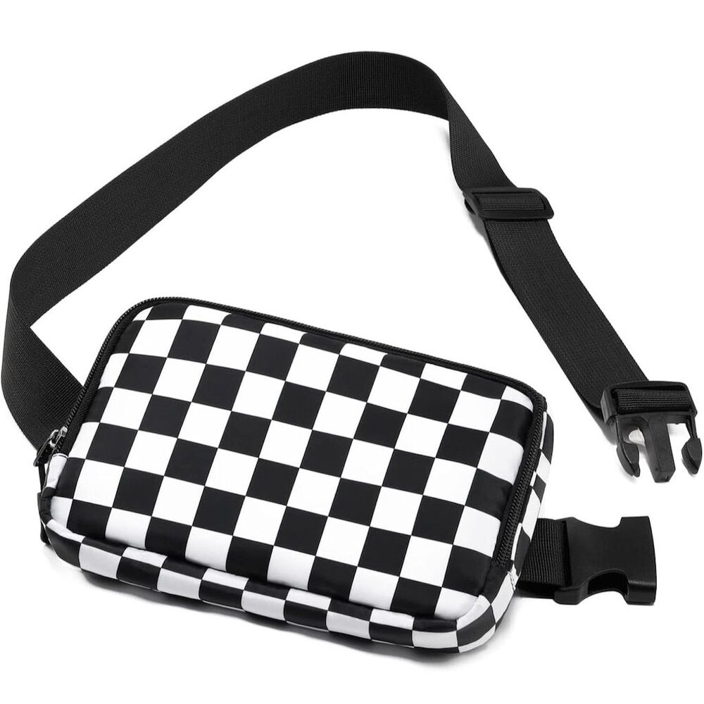 Howdy Darlin Multicolor Checkerboard Fanny Pack Unisex Adjustable Strap‎
